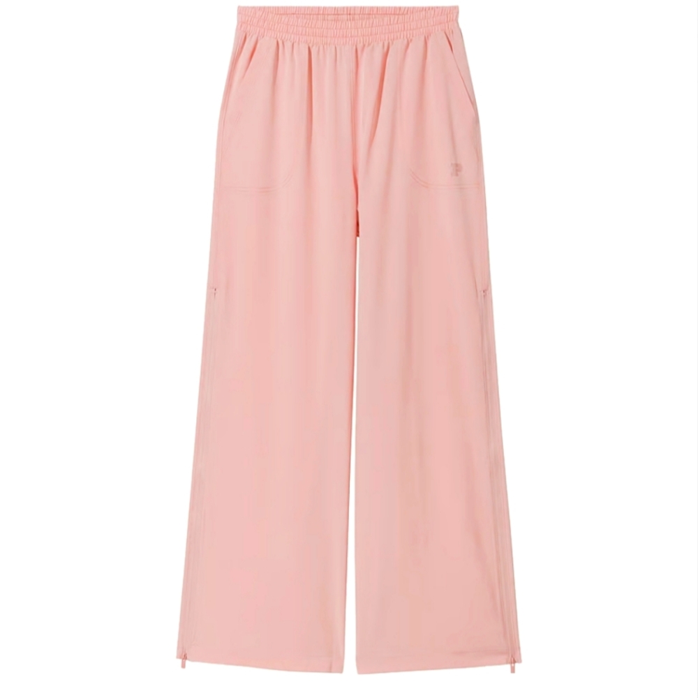 Women's Zip It Pink Wide-Leg Pants